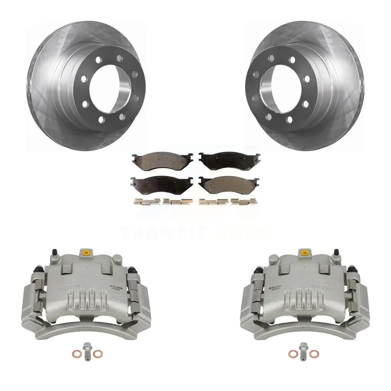 Price Drop Rear Disc Brake Caliper Rotors And Semi-Metallic Pads Kit For Dodge Ram 3500 2500 1500 KC8-100404P