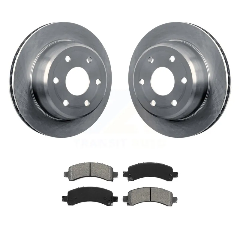 Rear Brake Rotors Semi-Metallic Pad Kit For Chevrolet GMC Avalanche 1500 Express Yukon XL K8S-101527 Original